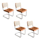 Contemporary No Arm Desk Chair No Wheels Task Chair for Office Orange 4 Piece Set Clearhalo 'furn' 'furn_office_chair' 'Furniture' 'Office Chairs' 'Office Furniture' 'office_chair' 6674013