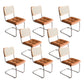 Contemporary No Arm Desk Chair No Wheels Task Chair for Office Orange 8 Piece Set Clearhalo 'furn' 'furn_office_chair' 'Furniture' 'Office Chairs' 'Office Furniture' 'office_chair' 6674015