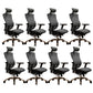 Modern Swivel Chair Adjustable Seat Height Removable Arms Office Chair with Wheels