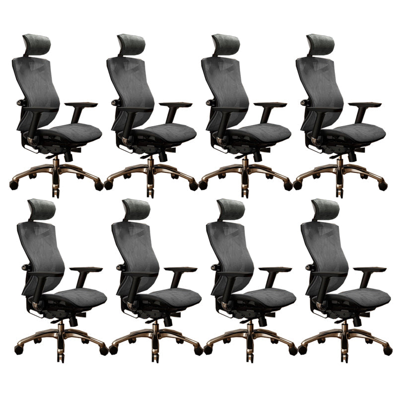 Modern Swivel Chair Adjustable Seat Height Removable Arms Office Chair with Wheels