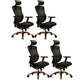 Modern Swivel Chair Adjustable Seat Height Removable Arms Office Chair with Wheels