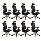 Modern Swivel Chair Adjustable Seat Height Removable Arms Office Chair with Wheels