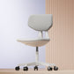 Modern Desk Chair Adjustable Seat Height Armless Office Chair with Wheels Grey 1 Piece Clearhalo 'furn' 'furn_office_chair' 'Furniture' 'Office Chairs' 'Office Furniture' 'office_chair' 6674118
