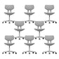 Modern Desk Chair Adjustable Seat Height Armless Office Chair with Wheels Grey 8 Piece Set Clearhalo 'furn' 'furn_office_chair' 'Furniture' 'Office Chairs' 'Office Furniture' 'office_chair' 6674125