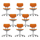 Modern Desk Chair Adjustable Seat Height Armless Office Chair with Wheels Orange 8 Piece Set Clearhalo 'furn' 'furn_office_chair' 'Furniture' 'Office Chairs' 'Office Furniture' 'office_chair' 6674135