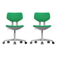 Modern Desk Chair Adjustable Seat Height Armless Office Chair with Wheels Green 2 Piece Set Clearhalo 'furn' 'furn_office_chair' 'Furniture' 'Office Chairs' 'Office Furniture' 'office_chair' 6674146