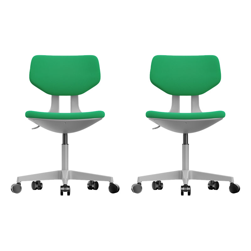 Modern Desk Chair Adjustable Seat Height Armless Office Chair with Wheels Green 2 Piece Set Clearhalo 'furn' 'furn_office_chair' 'Furniture' 'Office Chairs' 'Office Furniture' 'office_chair' 6674146