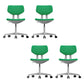 Modern Desk Chair Adjustable Seat Height Armless Office Chair with Wheels Green 4 Piece Set Clearhalo 'furn' 'furn_office_chair' 'Furniture' 'Office Chairs' 'Office Furniture' 'office_chair' 6674147