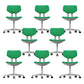 Modern Desk Chair Adjustable Seat Height Armless Office Chair with Wheels Green 8 Piece Set Clearhalo 'furn' 'furn_office_chair' 'Furniture' 'Office Chairs' 'Office Furniture' 'office_chair' 6674149