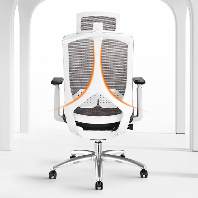 Moderne roteerbare bureaustoel Mesh Mid / High Back Desk stoel met wielen