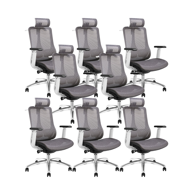 Moderne roteerbare bureaustoel Mesh Mid / High Back Desk stoel met wielen