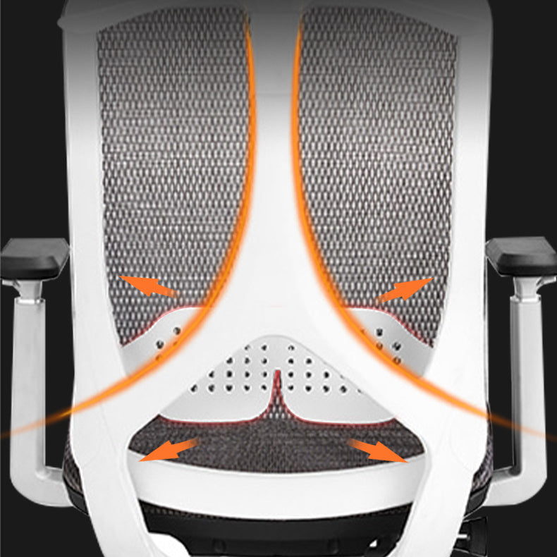 Moderne roteerbare bureaustoel Mesh Mid / High Back Desk stoel met wielen