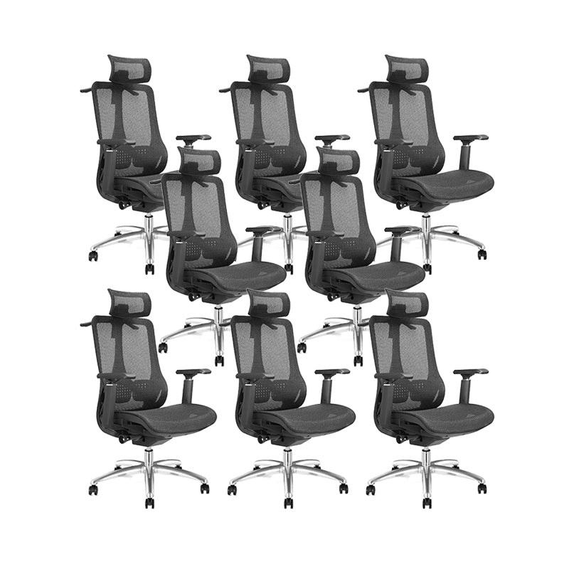 Moderne roteerbare bureaustoel Mesh Mid / High Back Desk stoel met wielen