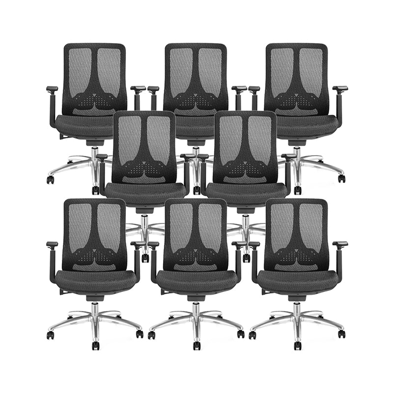 Moderne roteerbare bureaustoel Mesh Mid / High Back Desk stoel met wielen