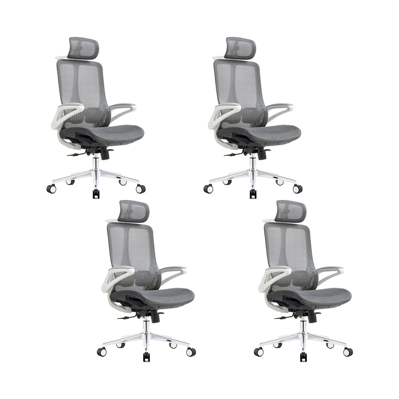 Chaise de bureau moderne chaise de bureau à armes rembourrées à air houstoute avec roues