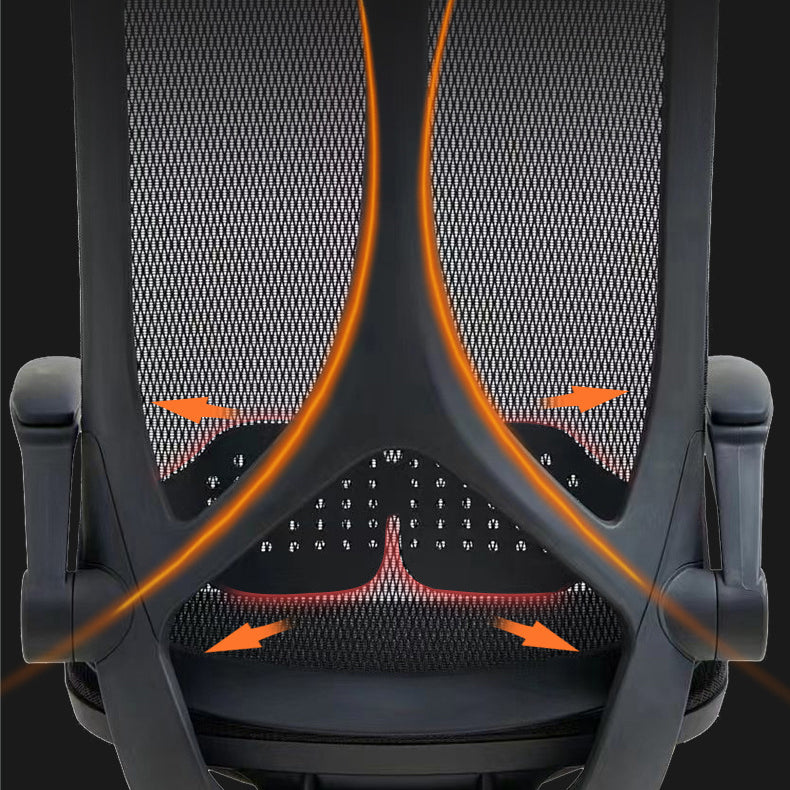 Chaise de bureau moderne chaise de bureau à armes rembourrées à air houstoute avec roues