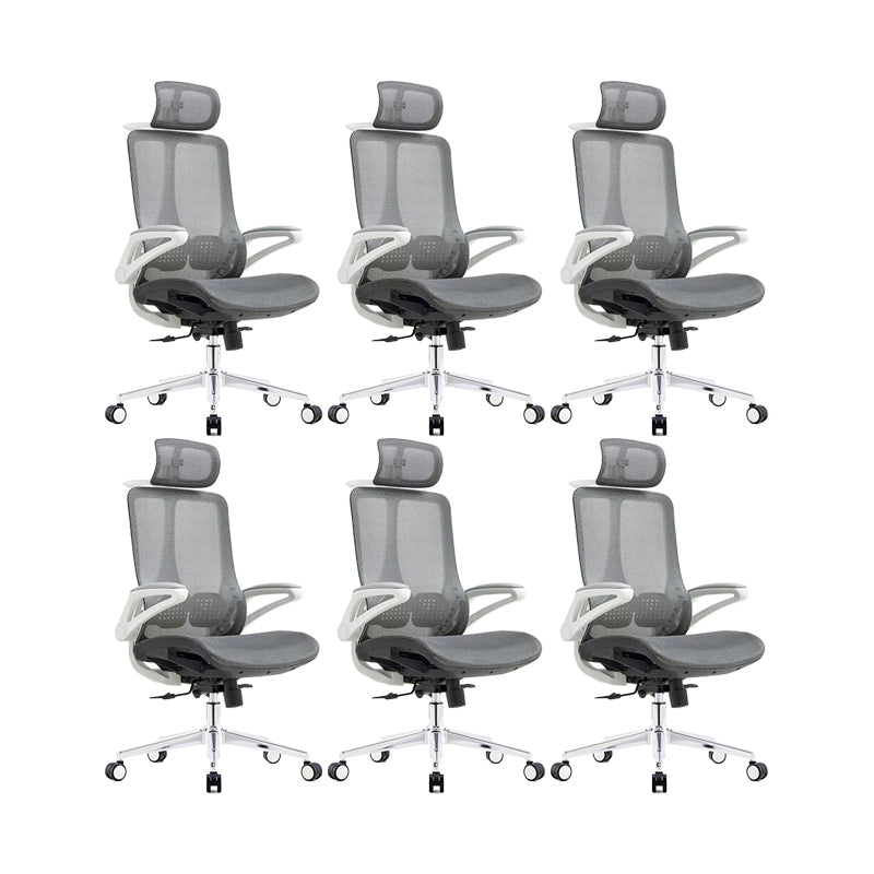 Chaise de bureau moderne chaise de bureau à armes rembourrées à air houstoute avec roues