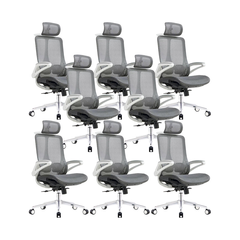 Chaise de bureau moderne chaise de bureau à armes rembourrées à air houstoute avec roues