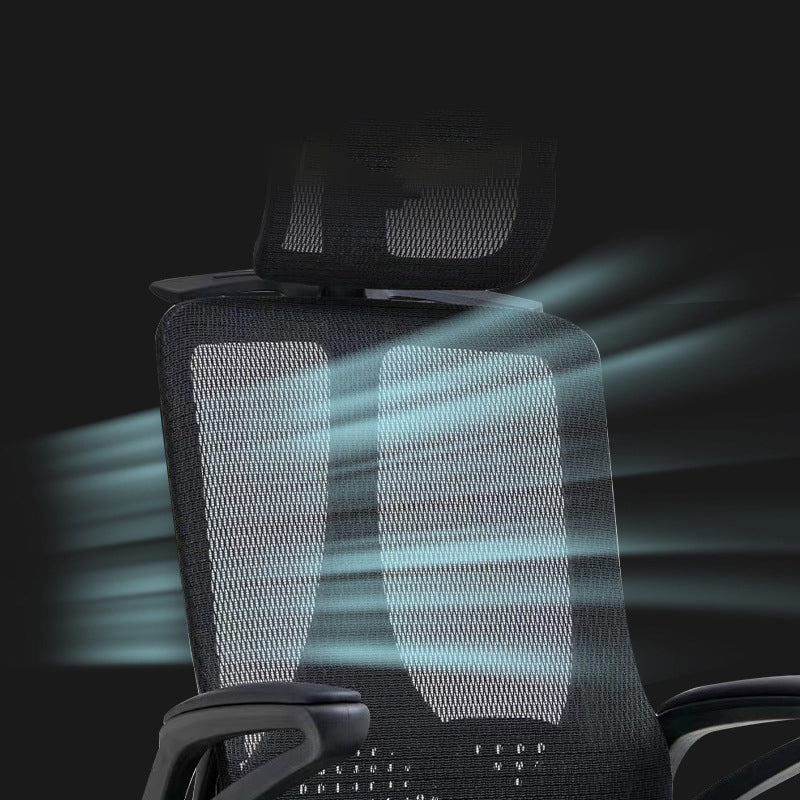 Chaise de bureau moderne chaise de bureau à armes rembourrées à air houstoute avec roues