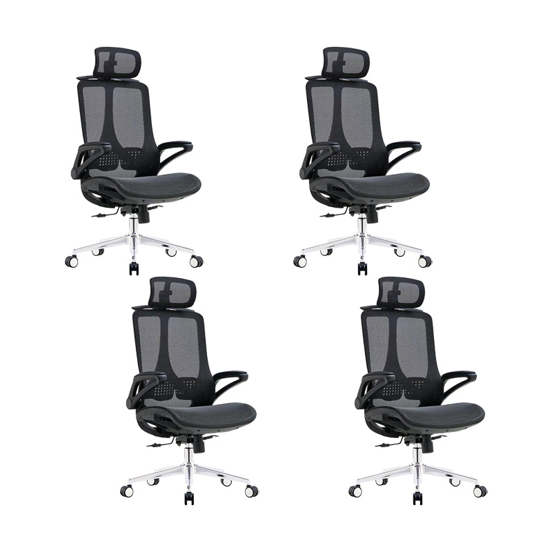 Chaise de bureau moderne chaise de bureau à armes rembourrées à air houstoute avec roues