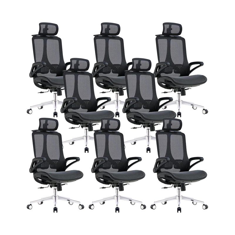 Chaise de bureau moderne chaise de bureau à armes rembourrées à air houstoute avec roues