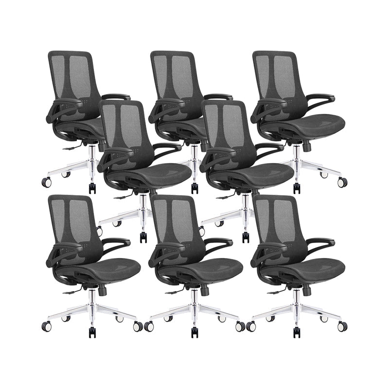 Chaise de bureau moderne chaise de bureau à armes rembourrées à air houstoute avec roues