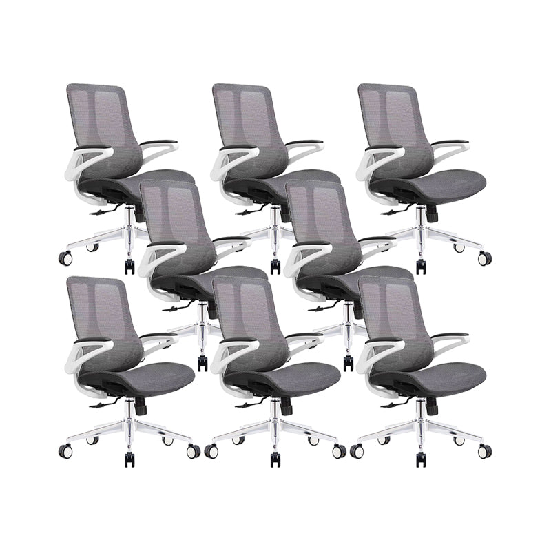 Chaise de bureau moderne chaise de bureau à armes rembourrées à air houstoute avec roues