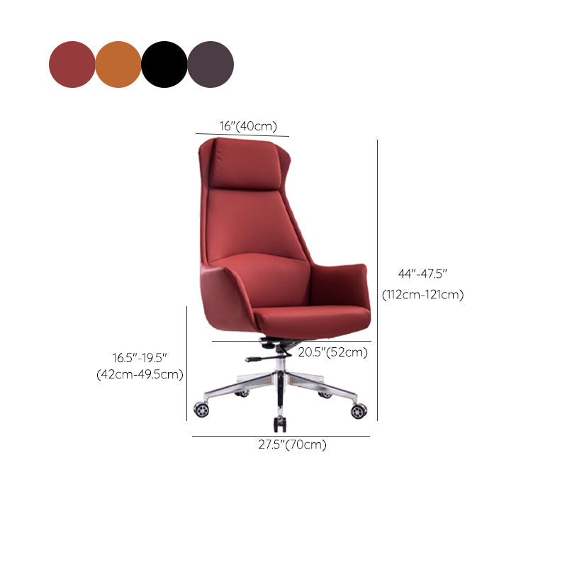 Modern Office Chair Adjustable Seat Height No Distressing Desk Chair with Wheels