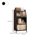 Closed Back Steel Bookcase Standard Glam Bookshelf with Doors