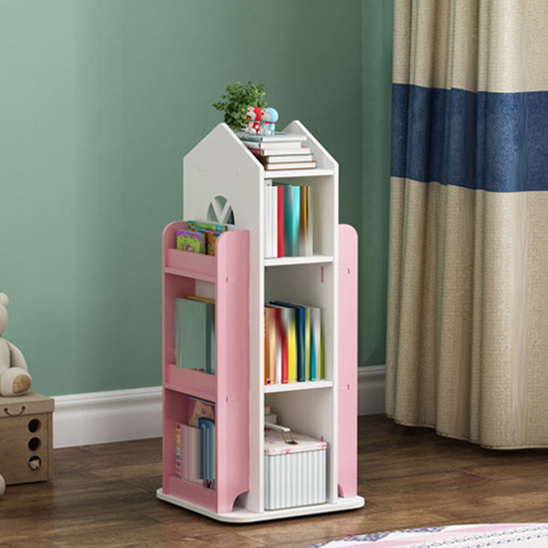 Engineered Wood Modern Bookcase Closed Back Standard Bookshelf Pink Clearhalo 'Bookcases' 'furn' 'furn_bookcases' 'Furniture' 'Office Furniture' 6674634