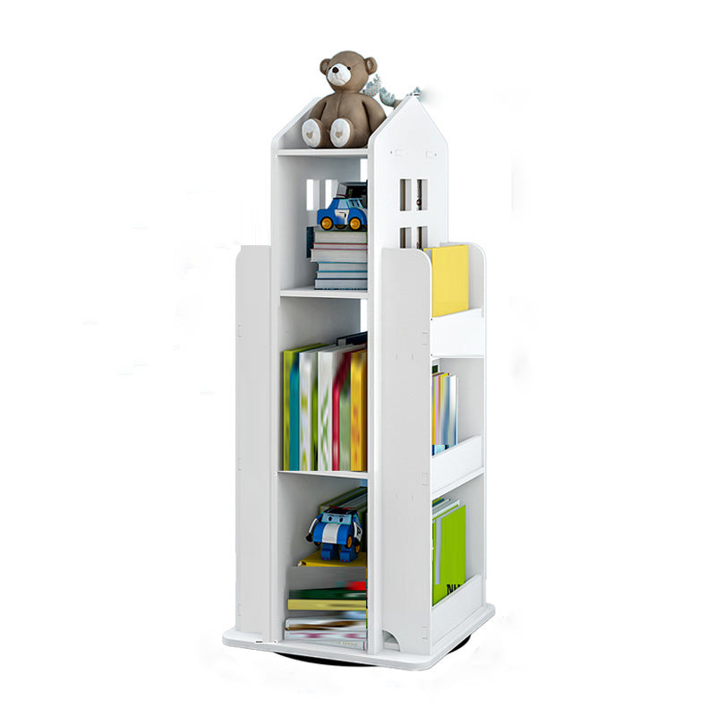 Engineered Wood Modern Bookcase Closed Back Standard Bookshelf 15.7"L x 15.7"W x 37.4"H White Clearhalo 'Bookcases' 'furn' 'furn_bookcases' 'Furniture' 'Office Furniture' 6674635