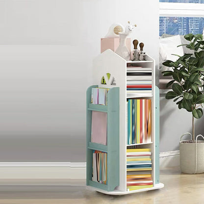 Engineered Wood Modern Bookcase Closed Back Standard Bookshelf 12"L x 12"W x 28"H Green Clearhalo 'Bookcases' 'furn' 'furn_bookcases' 'Furniture' 'Office Furniture' 6674643