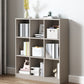Contemporary Closed Back Bookcase Standard Wooden Bookshelf with Shelves