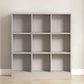 Contemporary Closed Back Bookcase Standard Wooden Bookshelf with Shelves
