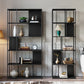 Metal Shelves Included Bookshelf Etagere Open Back Modern Bookcase