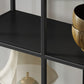 Metal Shelves Included Bookshelf Etagere Open Back Modern Bookcase