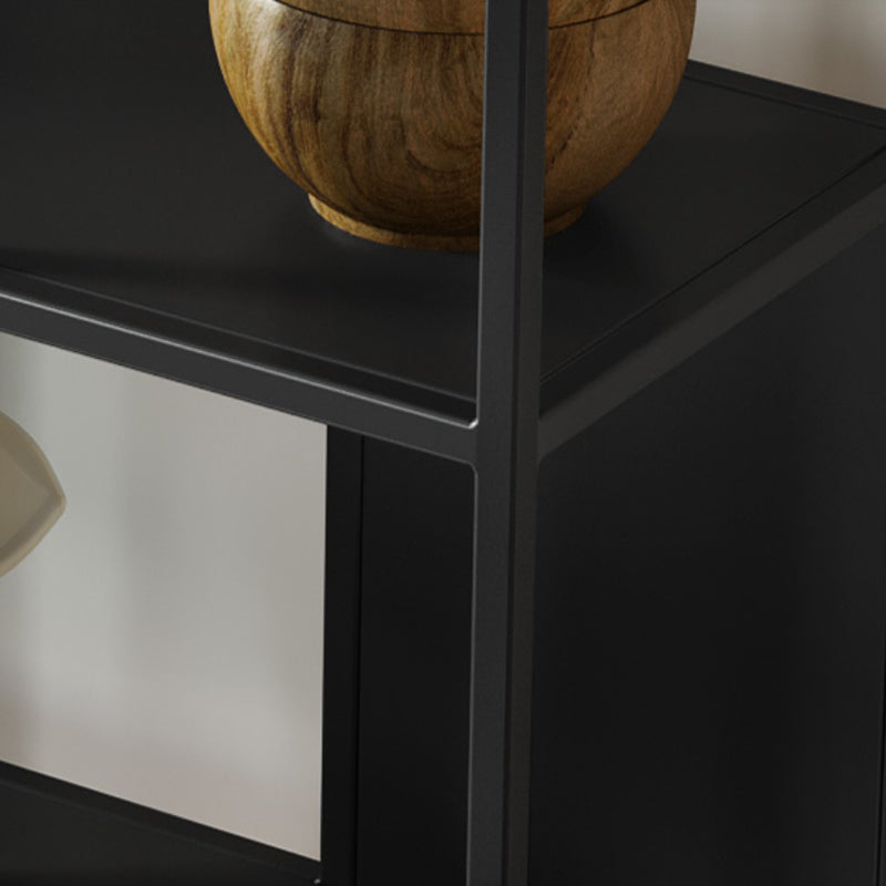 Metal Shelves Included Bookshelf Etagere Open Back Modern Bookcase