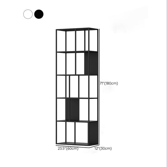 Metal Shelves Included Bookshelf Etagere Open Back Modern Bookcase