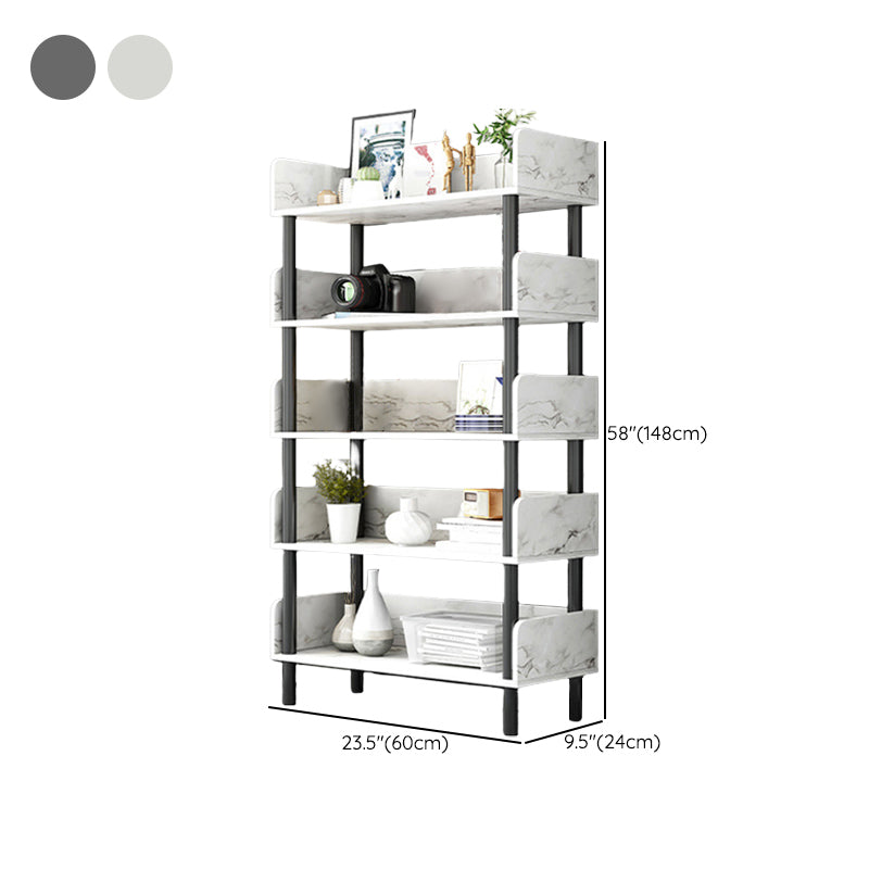 Engineered Wood Standard Bookshelf Open Back Bookcase with Shelves Clearhalo 'Bookcases' 'furn' 'furn_bookcases' 'Furniture' 'Office Furniture' 6674703