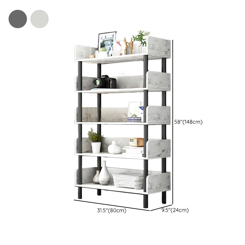 Engineered Wood Standard Bookshelf Open Back Bookcase with Shelves Clearhalo 'Bookcases' 'furn' 'furn_bookcases' 'Furniture' 'Office Furniture' 6674705