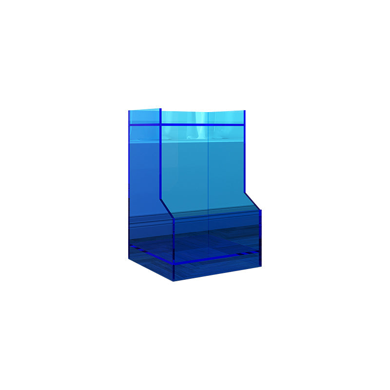 Acrylic Closed Back Bookshelf Standard Scandinavian Bookcase with Shelves 16"L x 12"W x 24"H Blue Clearhalo 'Bookcases' 'furn' 'furn_bookcases' 'Furniture' 'Office Furniture' 6674707