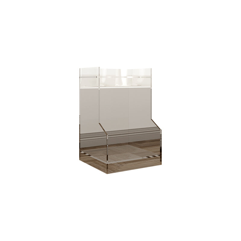 Acrylic Closed Back Bookshelf Standard Scandinavian Bookcase with Shelves 16"L x 12"W x 24"H White-Clear Clearhalo 'Bookcases' 'furn' 'furn_bookcases' 'Furniture' 'Office Furniture' 6674718