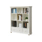 Contemporary Closed Back Bookshelf Standard Wooden Bookcase with Shelves