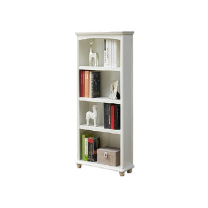 Contemporary Closed Back Bookshelf Standard Wooden Bookcase with Shelves 20"L x 12"W x 51"H Drawer Not Included