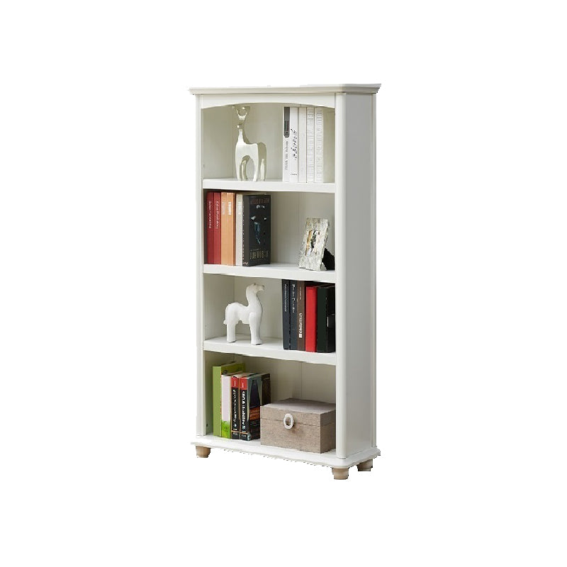 Contemporary Closed Back Bookshelf Standard Wooden Bookcase with Shelves