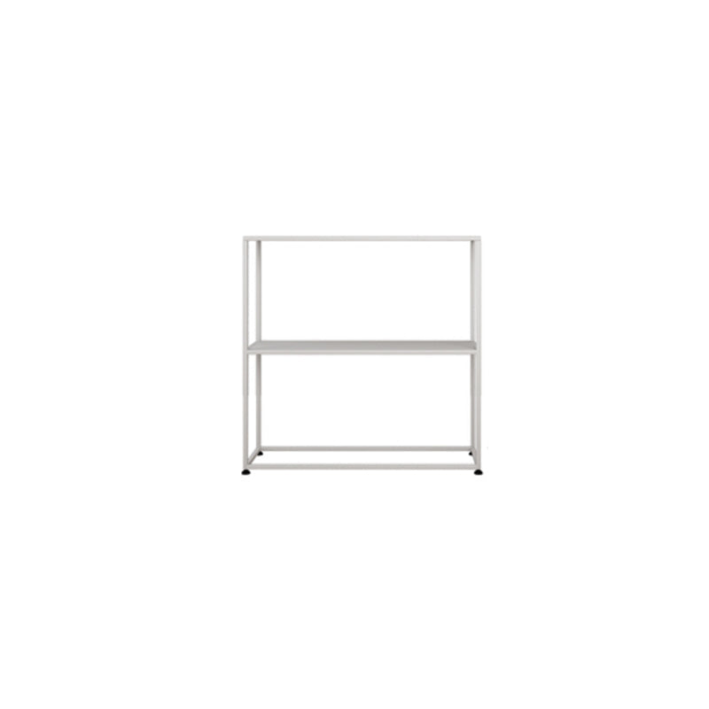 Metal Etagere Bookshelf Contemporary Open Back Bookcase with Shelves