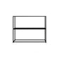 Metal Etagere Bookshelf Contemporary Open Back Bookcase with Shelves