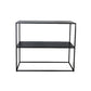 Metal Etagere Bookshelf Contemporary Open Back Bookcase with Shelves