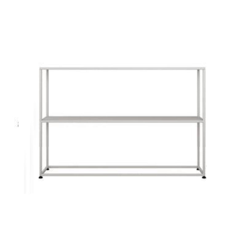 Metal Etagere Bookshelf Contemporary Open Back Bookcase with Shelves