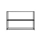 Metal Etagere Bookshelf Contemporary Open Back Bookcase with Shelves